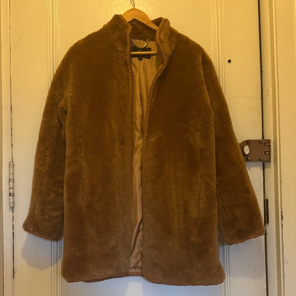 J. Crew Tan Faux Fur Jacket